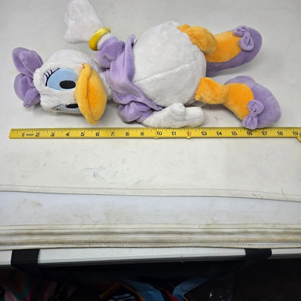 Disney‎ Store Daisy Duck Plush Purple Outfit Bow 18 Inch Stuffed Animal Toy